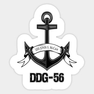 Uss John Mccain DDG 56 Gold Sticker